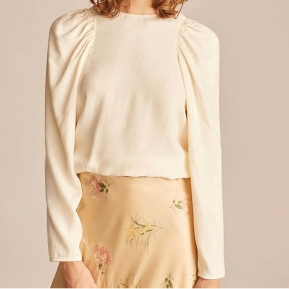Rebecca Taylor Puff Sleeve Top Size Small